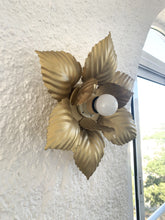 Load image into Gallery viewer, Vintage gold flower sconce (1 available)