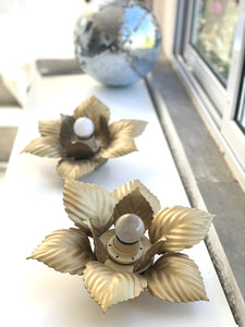 Vintage gold flower sconce (1 available)
