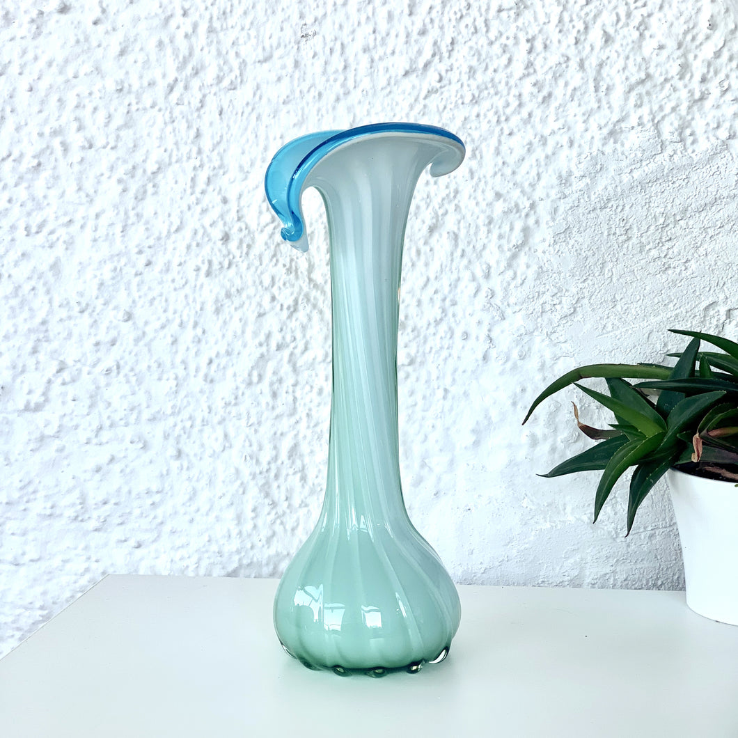 Jarrón de cristal de Murano en forma de flor de arum