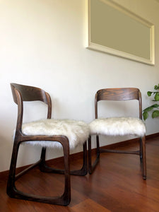 Pair of Baumann Chairs model " Sledge / Traineau ".