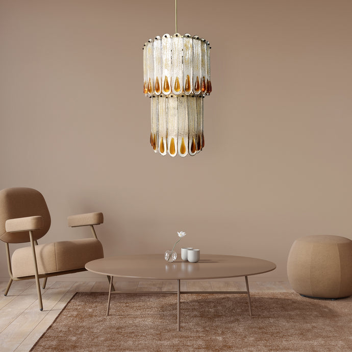 Mazzega chandelier in Murano glass